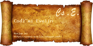 Csémi Evelin névjegykártya
