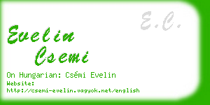 evelin csemi business card